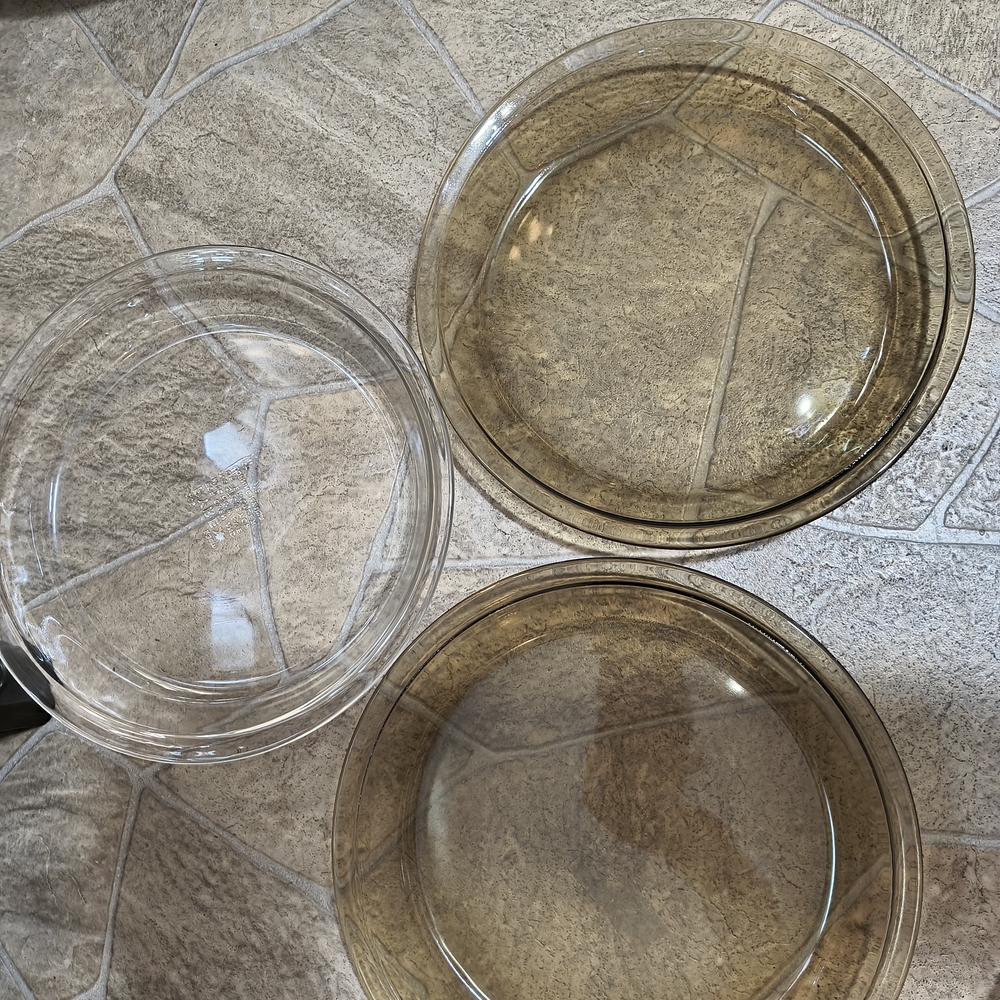 Three Glass Pie Plates